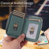 EIDERWOOD Magnetic Wallet / Card Holder with Zipper - MagSafe Compatible - Green