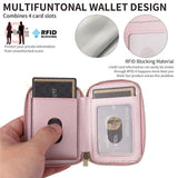 EIDERWOOD Magnetic Wallet / Card Holder with Zipper - MagSafe Compatible - Rose Gold