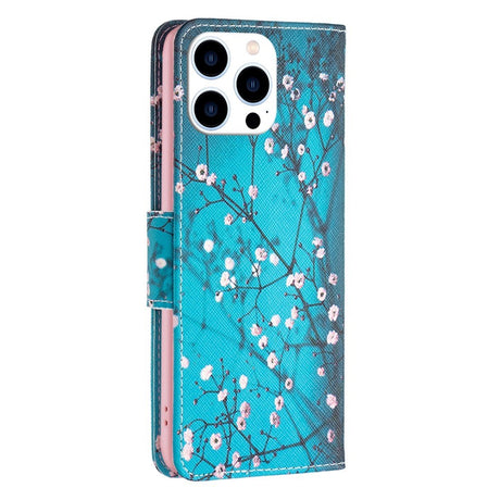 EIDERWOOD iPhone 16 Pro Leather Case w, Wallet & Print - Tree With Flowers