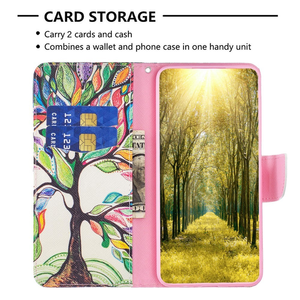 EIDERWOOD iPhone 16 Pro Max Leather Case w, Wallet & Print - Colorful Tree