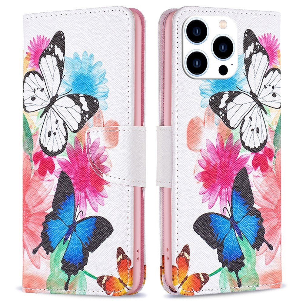 EIDERWOOD iPhone 16 Pro Max Leather Case w, Wallet & Print - Two Butterflies