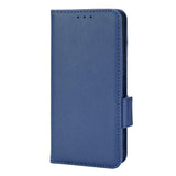 Sony Xperia 5 IV Litchi Leather Wallet Case - Dark Blue