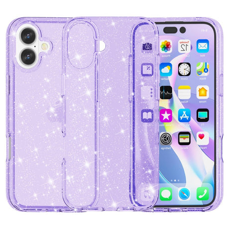 EIDERWOOD iPhone 16 Plus Hybrid Plastic Case - Purple Glitter