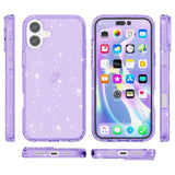 EIDERWOOD iPhone 16 Plus Hybrid Plastic Case - Purple Glitter