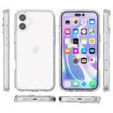 EIDERWOOD iPhone 16 Plus Hybrid Plastic Case - White Glitter