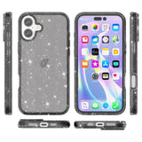 EIDERWOOD iPhone 16 Plus Hybrid Plastic Case - Black Glitter