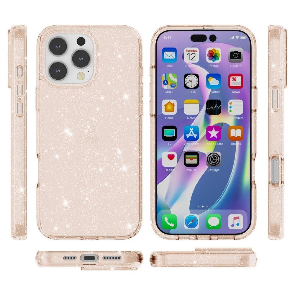 EIDERWOOD iPhone 16 Pro Max Hybrid Plastic Case - Gold Glitter