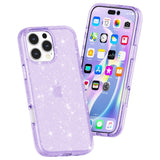 EIDERWOOD iPhone 16 Pro Hybrid Plastic Case - Purple Glitter