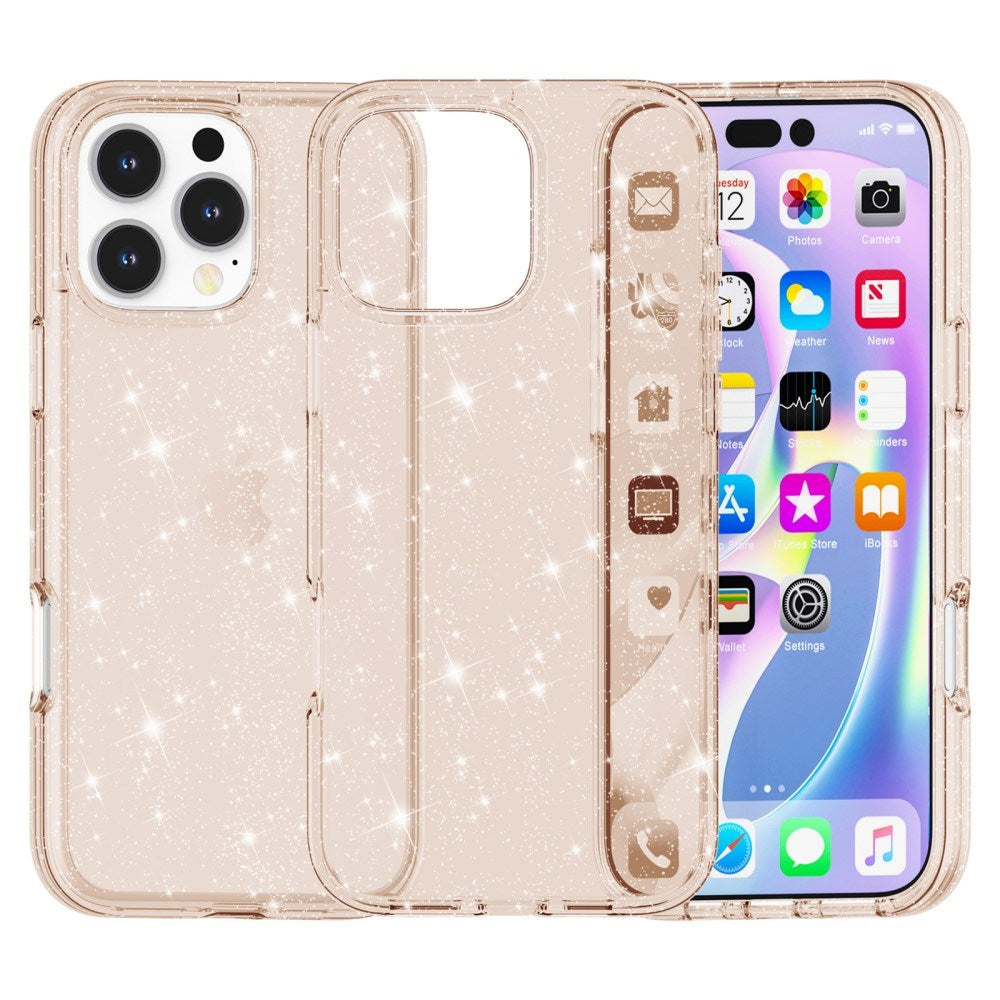 EIDERWOOD iPhone 16 Pro Hybrid Plastic Case - Gold Glitter