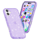 EIDERWOOD iPhone 16 Hybrid Plastic Case - Purple Glitter