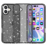 EIDERWOOD iPhone 16 Hybrid Plastic Case - Black Glitter