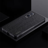 EIDERWOOD OnePlus Nord CE4 Lite (5G) Leather Covered Plastic Case - Wood Texture - Black