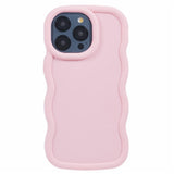 iPhone 15 Pro EIDERWOOD Flexible Plastic Wavy Case - Light Pink