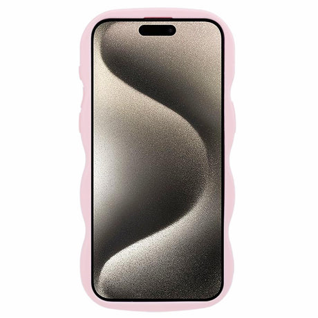 iPhone 15 Pro EIDERWOOD Flexible Plastic Wavy Case - Light Pink