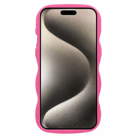 iPhone 14 Pro Max EIDERWOOD Flexible Plastic Wavy Case - Pink