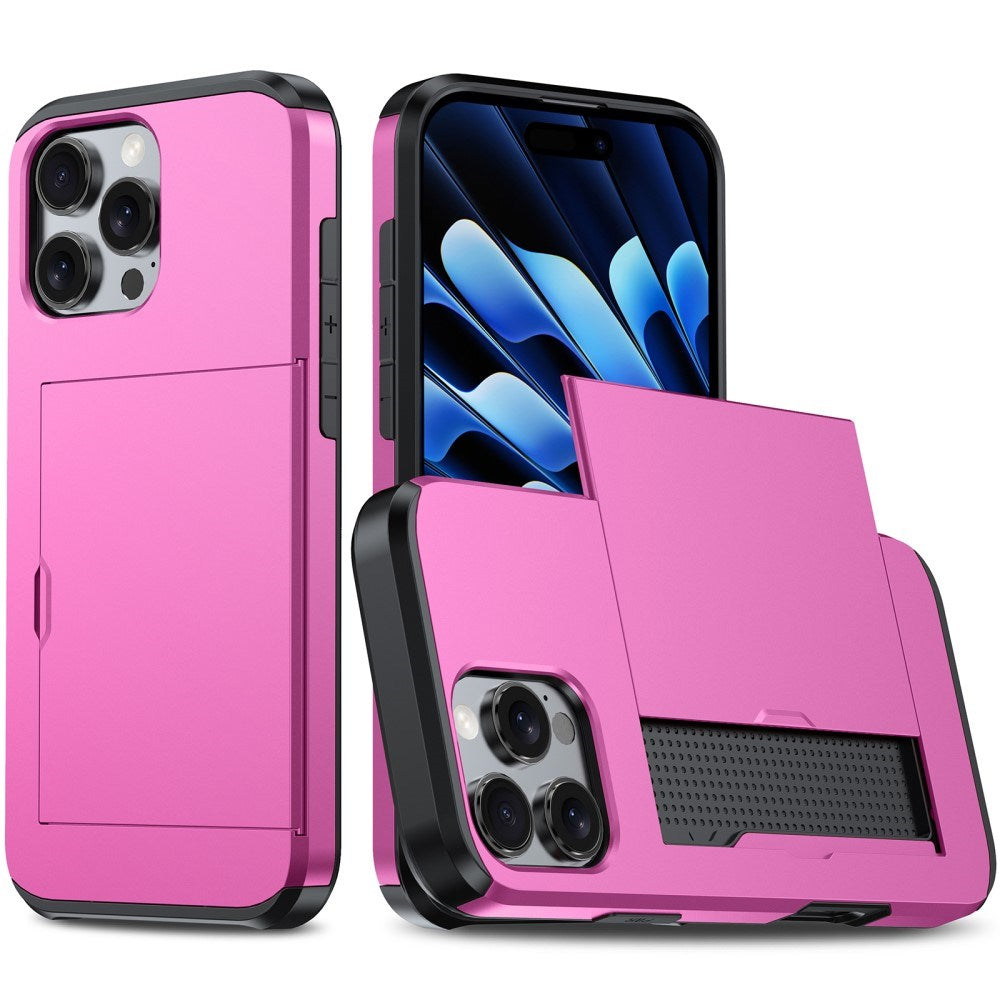 EIDERWOOD iPhone 16 Pro Tough Case w. Card Holder - Pink