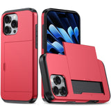 EIDERWOOD iPhone 16 Pro Tough Case w. Card Holder - Red