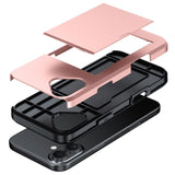 EIDERWOOD iPhone 16 Hybrid Tough Case w. Card Holder - Pink