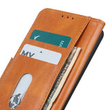 Motorola Edge 30 Neo Vintage Texture Leather Wallet Case - Brown