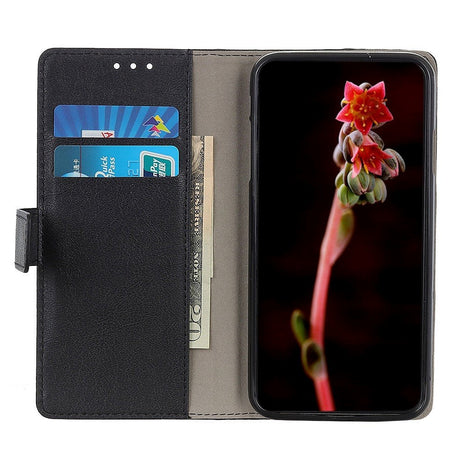 Motorola Edge 30 Neo Leather Flip Cover Scratch Resistant w. Wallet - Black