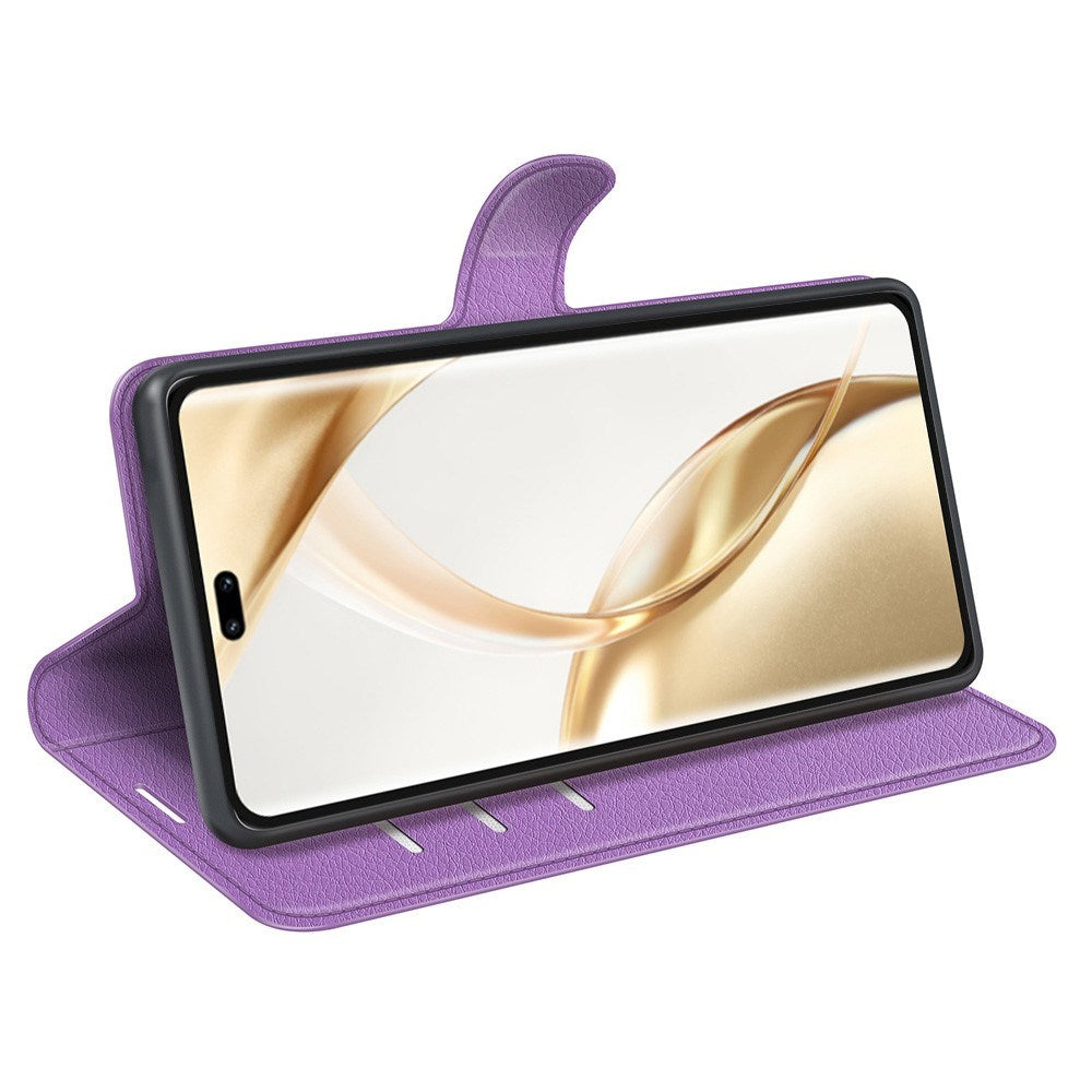 EIDERWOOD Honor 200 Pro (5G) Faux Leather Flip Case with Cardholder & Stand Function - Purple