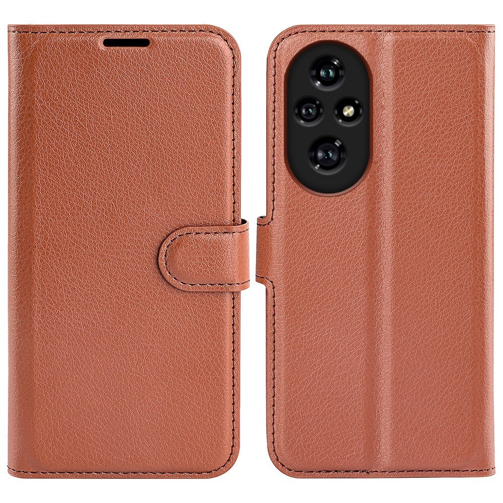 EIDERWOOD Honor 200 Pro (5G) Faux Leather Flip Case with Cardholder & Stand Function - Brown