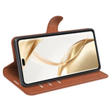 EIDERWOOD Honor 200 Pro (5G) Faux Leather Flip Case with Cardholder & Stand Function - Brown