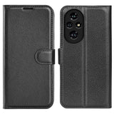 EIDERWOOD Honor 200 Pro (5G) Faux Leather Flip Case with Cardholder & Stand Function - Black