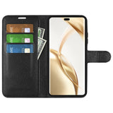 EIDERWOOD Honor 200 Pro (5G) Faux Leather Flip Case with Cardholder & Stand Function - Black