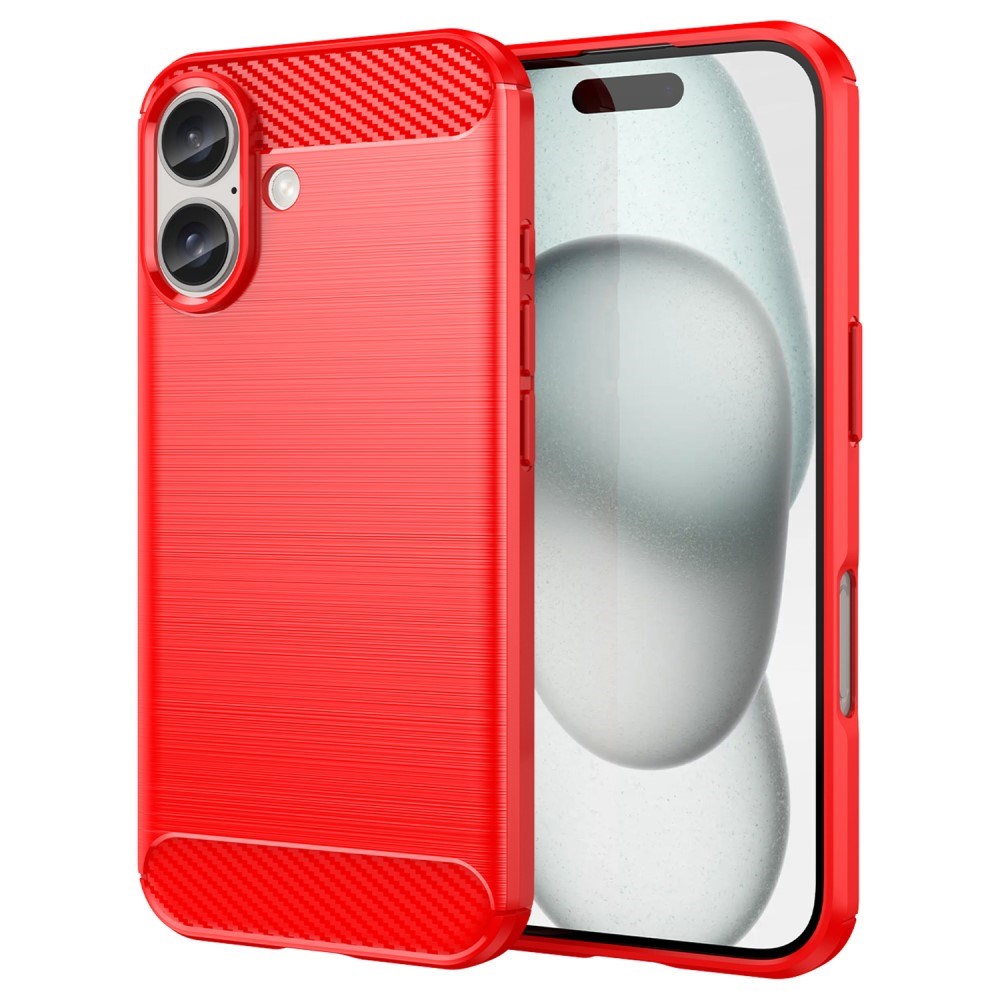 EIDERWOOD iPhone 16 Brushed Carbon Case - Red