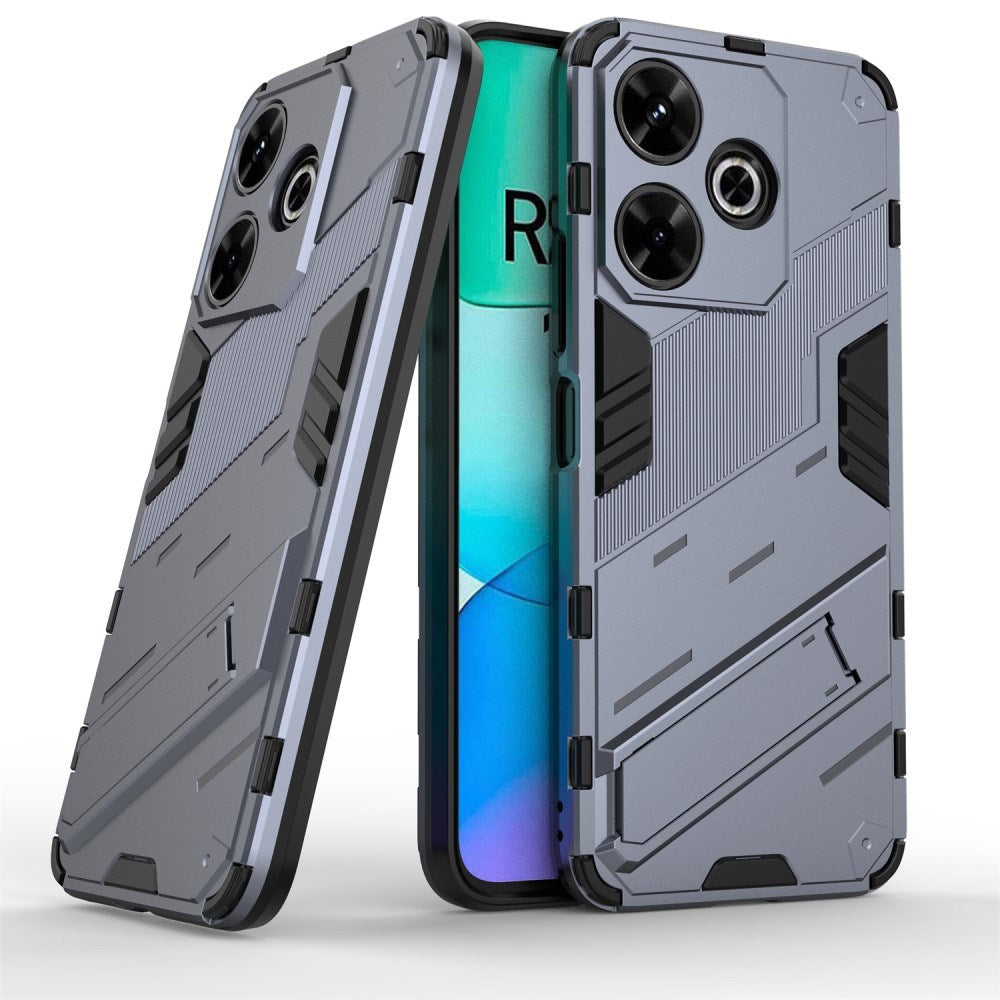 EIDERWOOD Xiaomi Redmi 13 Hybrid Tough Case with Kickstand - Grey