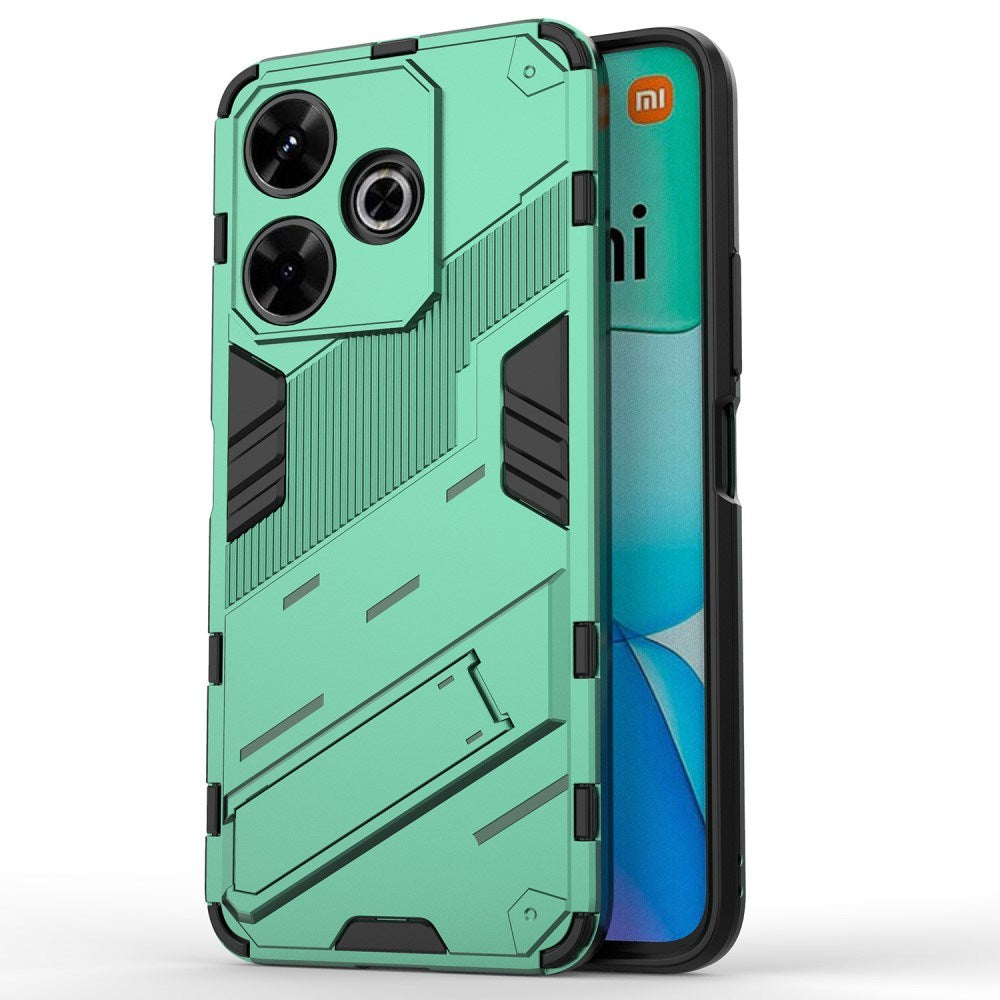 EIDERWOOD Xiaomi Redmi 13 Hybrid Tough Case with Kickstand - Green