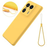 EIDERWOOD Motorola Edge 50 Ultra Liquid Silicone Case w. Strap - Yellow