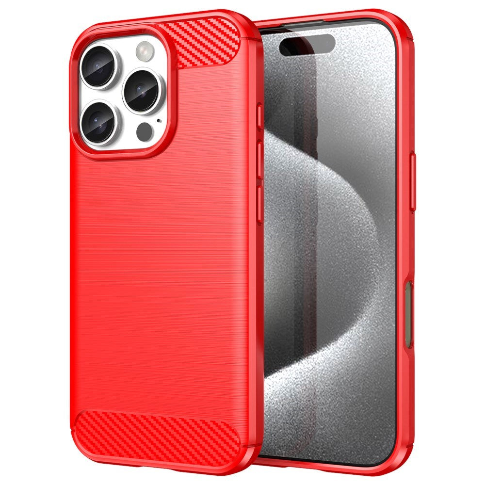 EIDERWOOD iPhone 16 Pro Brushed Carbon Case - Red