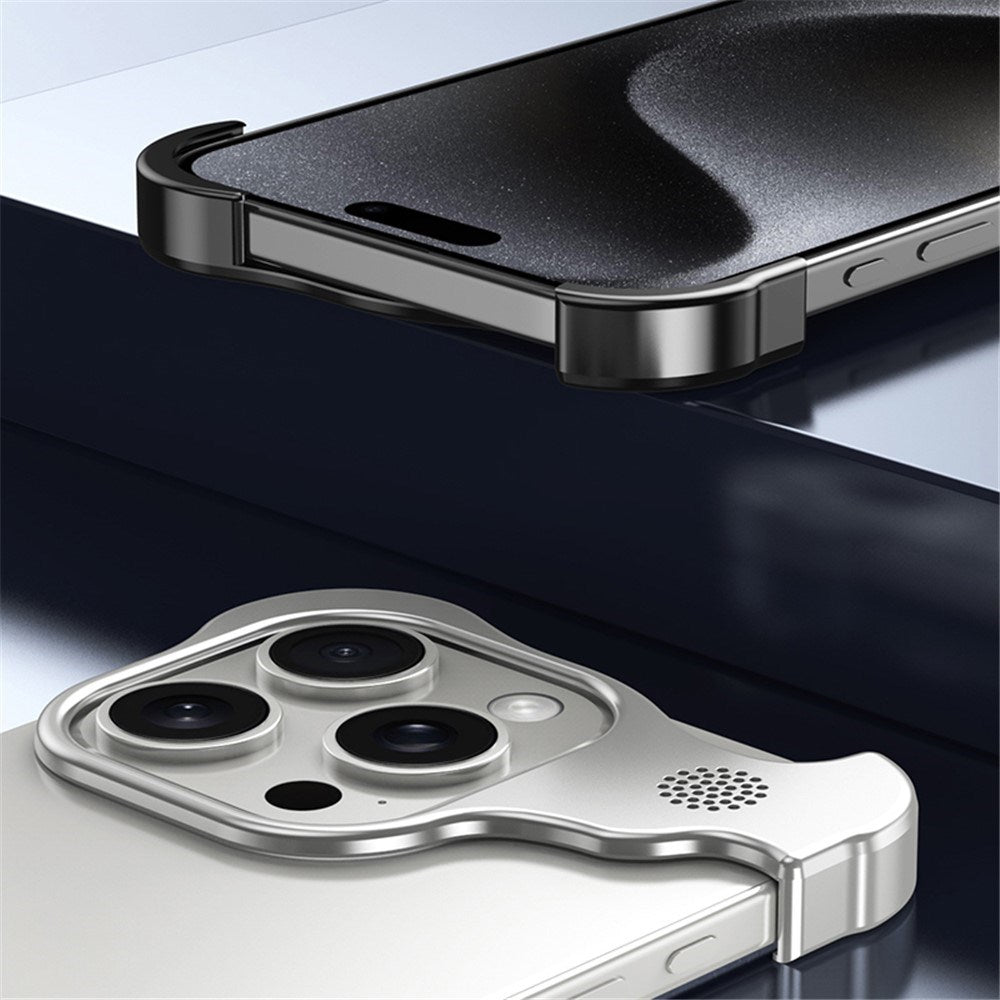iPhone 15 Pro Two-Piece Metal Bumper Case - Blue