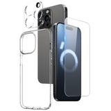 iPhone 16 Pro | 3 i 1 360° Protection set w. Screen Protection | Case | Camera Lens Protection - Transparent