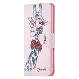 EIDERWOOD iPhone 16 Plus Leather Case w, Wallet & Print - Giraffe