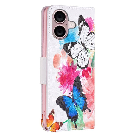 EIDERWOOD iPhone 16 Plus Leather Case w, Wallet & Print - Butterflies