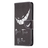 EIDERWOOD iPhone 16 Leather Case w, Wallet & Print - "Don't Touch My Phone"