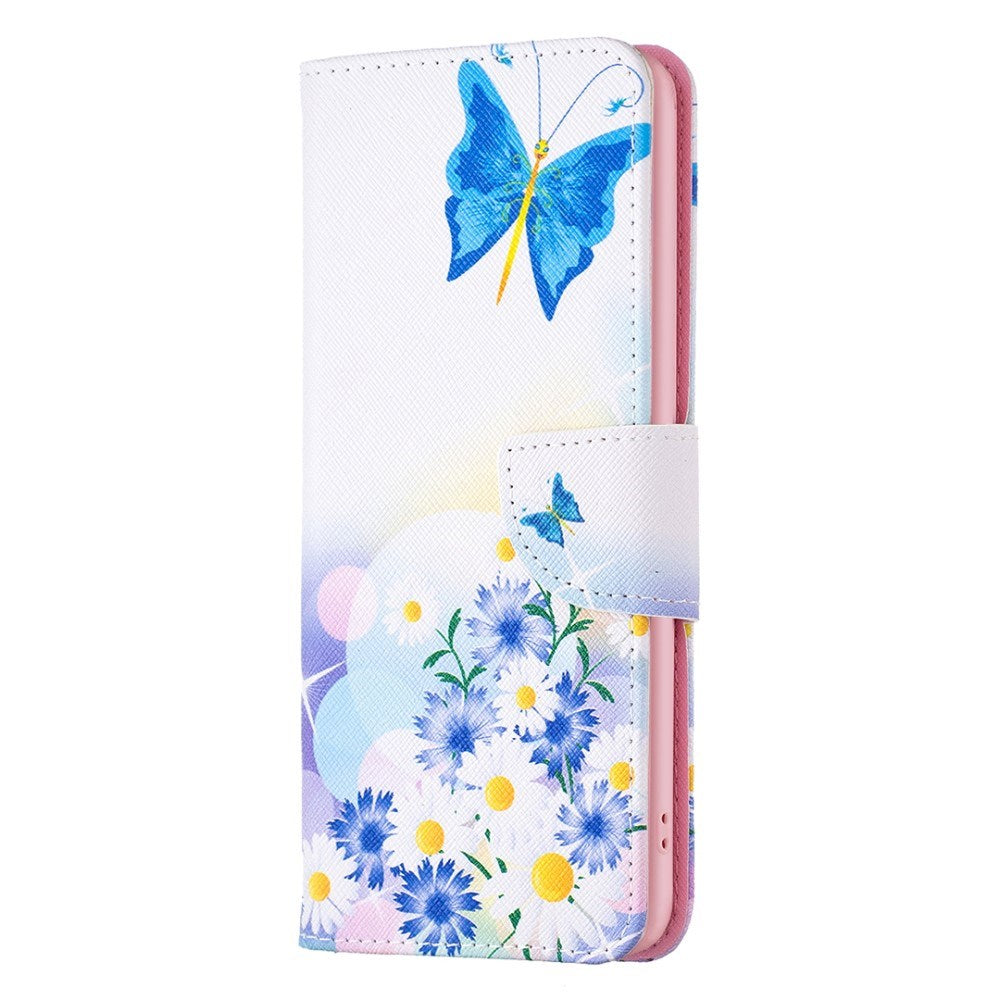 EIDERWOOD iPhone 16 Leather Case w, Wallet & Print - Flowers and Butterfly