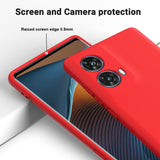 Motorola Moto G85 (5G) Liquid Silicone Case w. Strap - Red