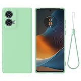 Motorola Moto G85 (5G) Liquid Silicone Case w. Strap - Green