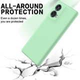 Motorola Moto G85 (5G) Liquid Silicone Case w. Strap - Green