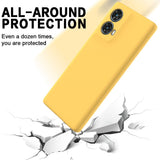 Motorola Moto G85 (5G) Liquid Silicone Case w. Strap - Yellow