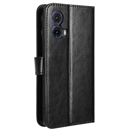 EIDERWOOD Motorola Moto G85 (5G) Faux Leather Flip Case with Strap - Black