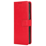 EIDERWOOD Samsung Galaxy Z Fold6 Leather Case with Wallet and Strap - Red