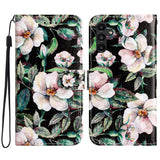 EIDERWOOD Samsung Galaxy S24 FE Vegan Leather Flip Case w. Strap and Card Holder - Magnolia Flowers