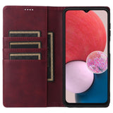 EIDERWOOD Samsung Galaxy A13 (4G/5G) / A04s / M13 Faux Leather Flip Case with Cardholder & Stand Function - Red