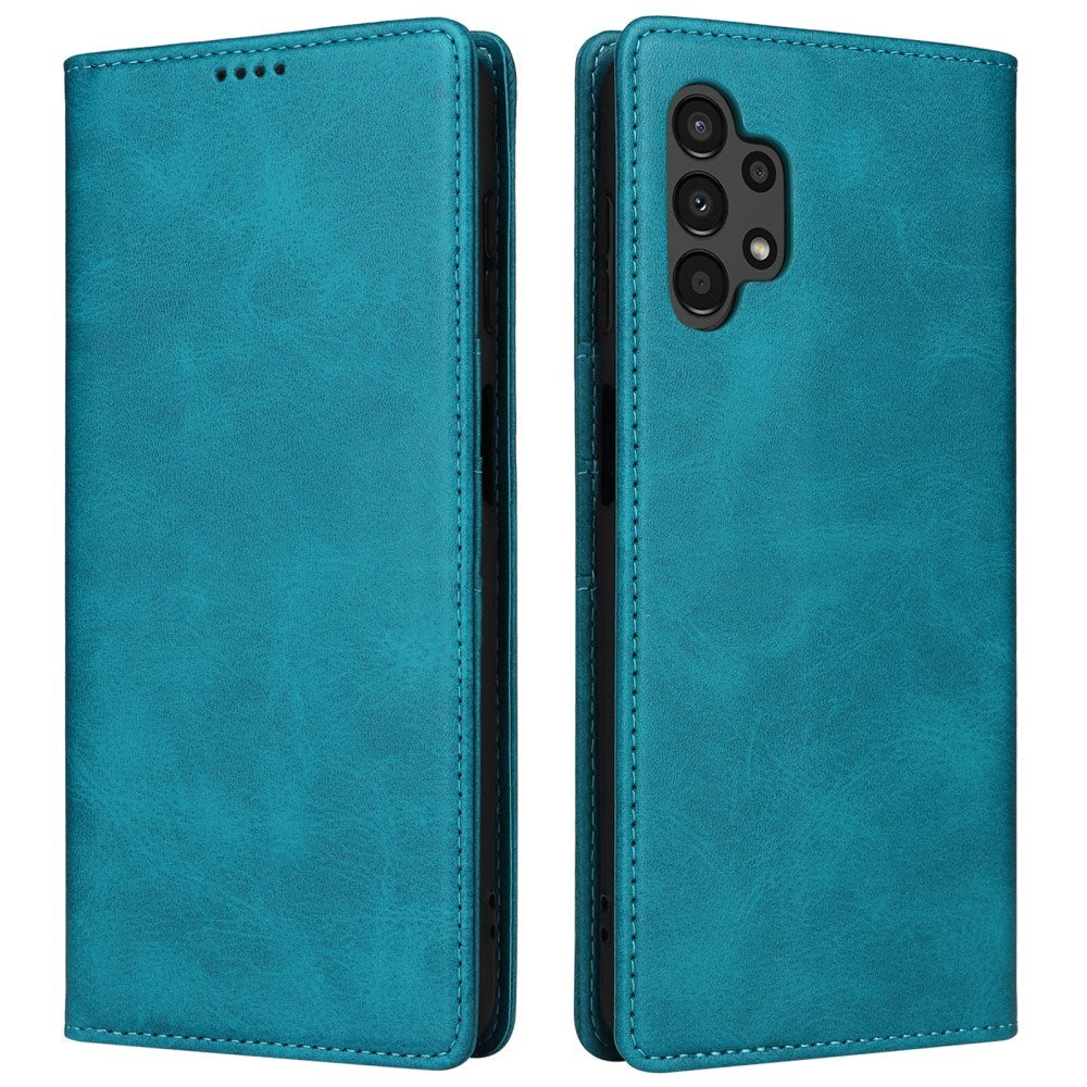 EIDERWOOD Samsung Galaxy A13 (4G/5G) / A04s / M13 Faux Leather Flip Case with Cardholder & Stand Function - Blue