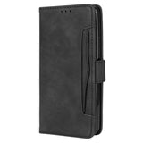 Motorola Edge 30 Fusion Leather Case w. Stand / Card Holder & Extra Card Pocket - Black